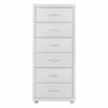 3/4/5/6/8 Drawers Mobile Metal Office Filing Cabinet Cupboard Storage on Castor