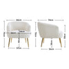 White Teddy Sherpa Upholstered Tub Accent Chair Barrel Chair Occasional Armchair
