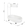 Rotating Veg Fruits Trolley Basket Rack Metal Kitchen Bathroom Storage Shelf UK