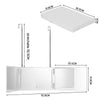 3 Way Mirror System 360° For Self Hair Cut DIY Tool 3-Colour Dimmable LED Light