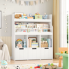 Children Toy Storage Cabinet Large Shelves Drawers Organiser White MDF Kids Room
