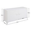 Metal TV Stand Sideboard Office Filing Storage Cabinet Cupboard Doors Cable Hole