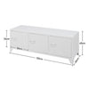 Metal TV Stand Sideboard Office Filing Storage Cabinet Cupboard Doors Cable Hole