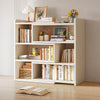 Expandable Bamboo Desktop Bookshelf Desktop 3/4 Storage Rack Organizer Bookcase