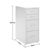 Modern Metal Chest of Drawer Storage Bedside Cabinet Filing Cabinet With Wheels