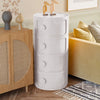 Waterproof Round Cabinet Storage Shelf Abs Cylinder Cupboard Bedroom Bathroom UK