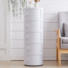 Waterproof Round Cabinet Storage Shelf Abs Cylinder Cupboard Bedroom Bathroom UK