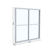 Window Style Wall Mirror Glass Windowpane Metal Frame Indoor Outdoor Decoration