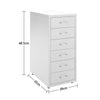 Modern Metal Chest of Drawer Storage Bedside Cabinet Filing Cabinet With Wheels