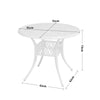 Garden Hollow Top Design Side Table with Parasol Hole Cast Aluminum Dining Table