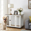 Furniture Style Dog Crate, Puppy Cage End Table, Pet Kennel House with Doors