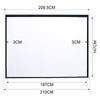 Pull Down Manual Projector Screen Ceiling Wall Mount 4:3/ 16:9 Home Office Movie