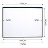Pull Down Manual Projector Screen Ceiling Wall Mount 4:3/ 16:9 Home Office Movie