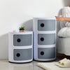 Round Storage Unit Cabinet Cupboard Side Table 2/3/4/5 Drawers Bathroom Bedroom
