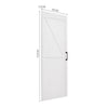 Wood Barn Door Sliding Door Divider Hardware Kit 6-7FT / Door with Track Kit Use