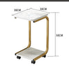 MDF Marble Top & Gold/Black Metal Frame Side Sofa End Coffee Table Bedside Desk