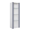 Modern Display Tall Cabinet Bookcase Shelving Units with LED Light 3 Glass Shelf