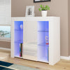 High Gloss Door Sideboard Buffet Cabinet Cupboard TV Unit Stand with LED Light
