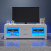 Modern TV Stand High Gloss Doors Entertainment Unit Cabinet With RGB LED Lights