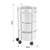 Mobile Metal Kitchen Rotating Storage Trolley Cart Utility Vegetable Shelf Rack