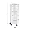 Mobile Metal Kitchen Rotating Storage Trolley Cart Utility Vegetable Shelf Rack