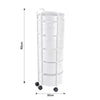 Mobile Metal Kitchen Rotating Storage Trolley Cart Utility Vegetable Shelf Rack