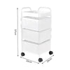 Mobile Metal Kitchen Rotating Storage Trolley Cart Utility Vegetable Shelf Rack