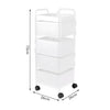 Mobile Metal Kitchen Rotating Storage Trolley Cart Utility Vegetable Shelf Rack