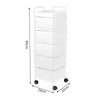 Mobile Metal Kitchen Rotating Storage Trolley Cart Utility Vegetable Shelf Rack