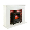 Electric Fireplace Suite with Black Stove & Flue - Endeavour Fires Farlington