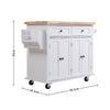 Rolling Sideboard Storage Cabinet Kitchen Cupboard with Drawers Home Living Room