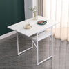 2-Tier Extendable Computer Desk Breakfast Dining Table for Small Space Foldable