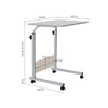 Adjustable Laptop Computer Table Notebook Desk Trolley Sofa Bed Tray with Wheels