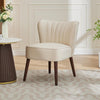 Modern Velvet Armless Accent Chair w/Adjustable Feet & Solid Wood Legs