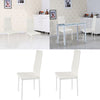 2 4 6 Kitchen Dining Room Chairs Dinning Chair PU Leather Padded Seats Metal Leg