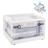 Mobile Storage Box wit Lid Folding Stackable 30/42L Lidded Plastic Crate Tub Box