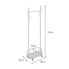 Rolling Coat Rack & Basket Storage Metal Hall Tree Hallway Clothes Stand Trolley