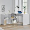 L-shaped Corner Computer Desk Table 4 Storage Shelves Home Office Workstation