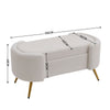 Boucle Sherpa Oval Long Bench Changing Shoe Footstool Window Seat Dressing Stool