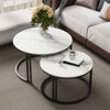 Coffee Tables for Living Room Set of 2 Modern Nesting Coffee Tables Black Finish