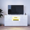 Modern TV Stand White/Black TV LED Entertainment High Gloss Doors Unit Cabinet