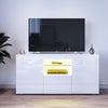 Modern TV Stand White/Black TV LED Entertainment High Gloss Doors Unit Cabinet