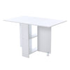 120x72cm Drop Leaf Table Folding Mobile Kitchen Dining Table with Open Shelves