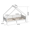 Kids Playhouse Platform Children Kid Treehouse Bed Frame Solid Wooden Bed Canopy