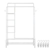 Heavy Duty Clothes Rail 120Kg Load Sturdy Clothes Rack with Shelfs & Shoe Rack