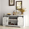 Wooden Storage Cabinet Sideboard and TV Cabinet Free Standing Sliding Barn Door