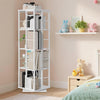 4-Tier Rotating Bookshelf, Bookshelf Tower, Freestanding Book Storage Rack