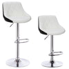 2x Breakfast Bar Stools Gas Lift Swivel Stools with PU Leather Padded Cafe Pub