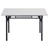 Folding Computer Desk with Storage Shelf Foldable Study Table Laptop Home Office