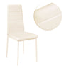 Set of 2 4 6 Dining Chairs High Back Faux Leather Padded Seat Kitchen Furniture